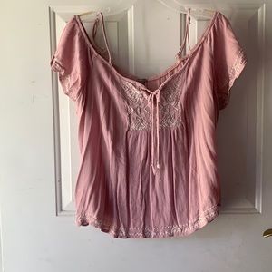 Large Purple/Pink Off the Shoulder Top